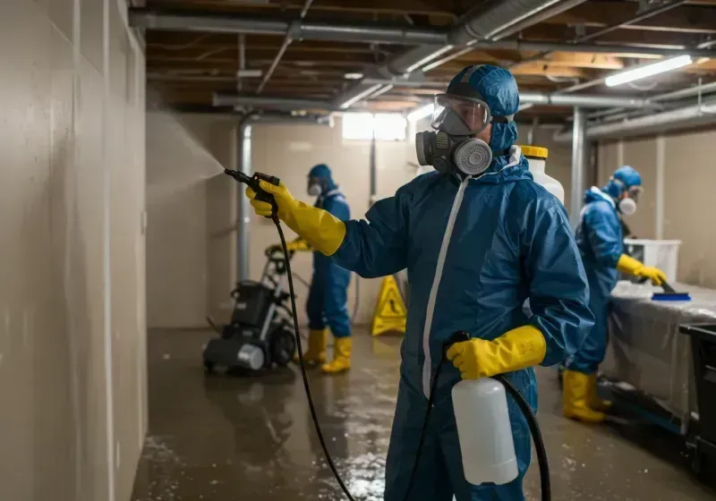 Basement Sanitization and Antimicrobial Treatment process in Harleigh, PA